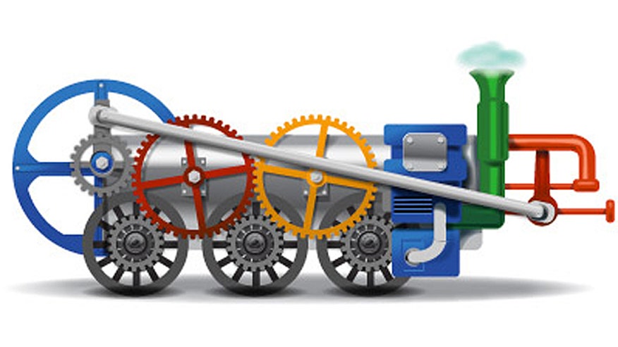 Google Doodle Robot Train